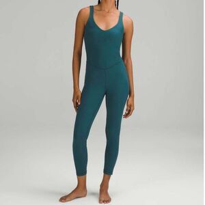 Lululemon Align 25" Ribbed Green Jasper Jumpsuit - Size 4